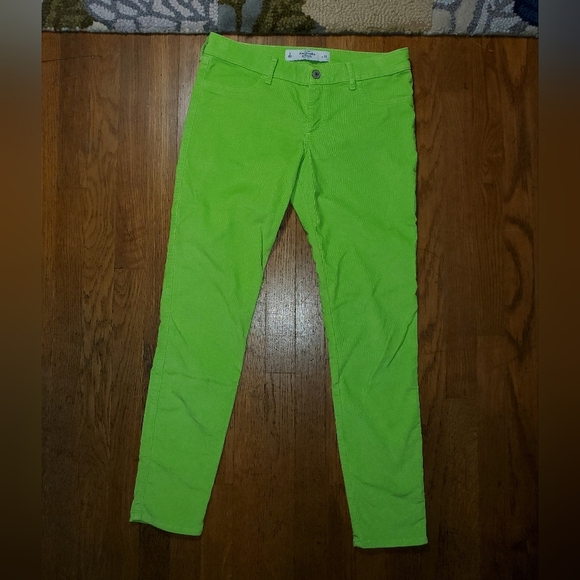 Abercrombie & Fitch Neon Green Corduroy Jeggings - Picture 1 of 10